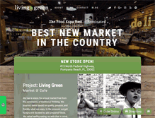 Tablet Screenshot of livinggreenfreshmarket.com